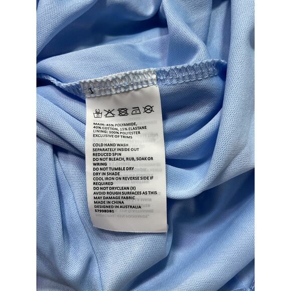 Bardot 'Adoni' Blue Mesh Midi Floral Dress Size 8 - Picture 5 of 5